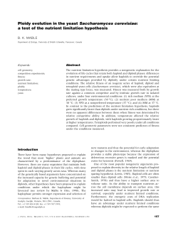 Ploidy evolution in the yeast Saccharomyces