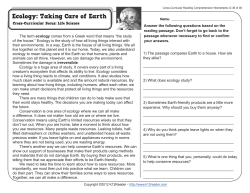 Cross-Curricular Reading Comprehension Worksheets