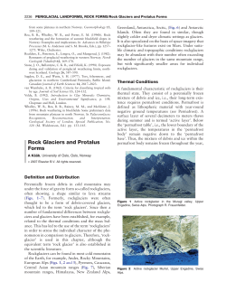 Rock Glaciers and Protalus Forms (Kaab)