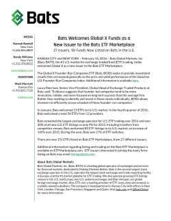 Bats Welcomes Global X Funds as a New Issuer