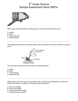 8 Grade Science Sample Assessment Items S8P3c.