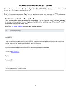 TRS Employee Email Notification Examples - Payroll