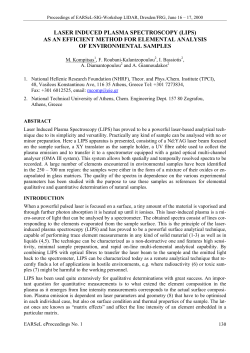 laser induced plasma spectroscopy (lips) as an efficient method for