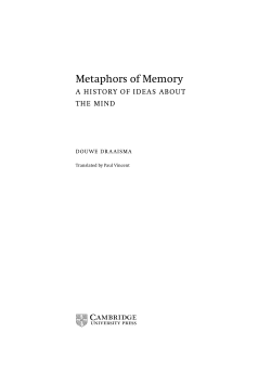 A HISTORY OF IDEAS ABOUT THE MIND