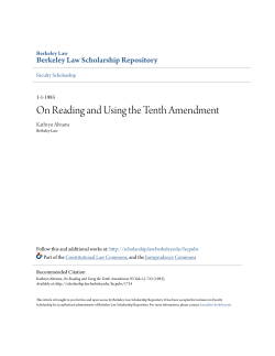 On Reading and Using the Tenth Amendment