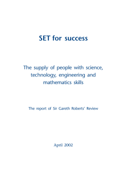 SET for success - UK Government Web Archive