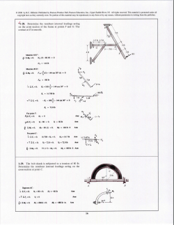 *t-28. Determine the resultant internal loadings acting on the cross