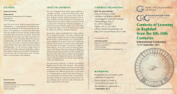 Contexts of Learning in Baghdad from the 8th