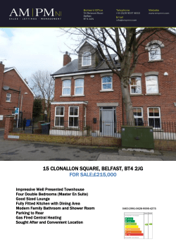 15 clonallon square, belfast, bt4 2jg for sale:&pound;215000