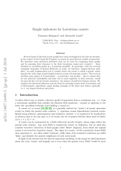Simple indicators for Lorentzian causets
