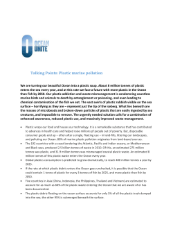Talking Points: Plastic marine pollution