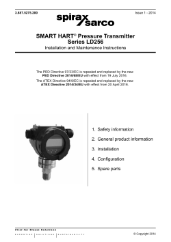 SMART HART&reg; Pressure Transmitter Series LD256