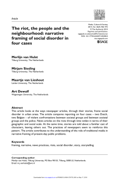 narrative framing of social disorder in four cases
