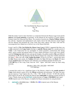 The Code Behind the Mayan Long Count III Times New Roman