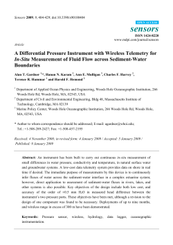A Differential Pressure Instrument with Wireless Telemetry for