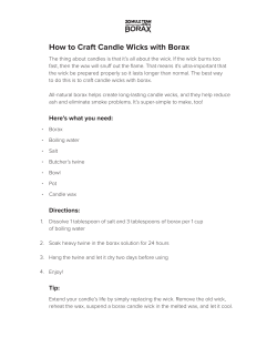 How to Craft Candle Wicks with Borax