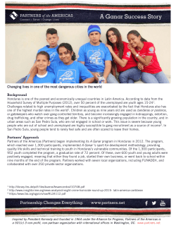 A Ganar Success Story - Partners of the Americas
