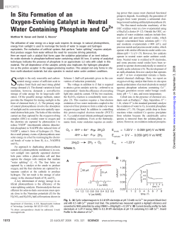 In Situ Formation of an Oxygen-Evolving Catalyst in Neutral Water