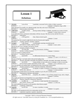 SAT VocabLesson 1 - West Broward High School