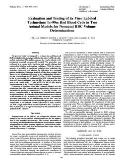 Evaluation and Testing of In Vitro Labeled Technetium Tc