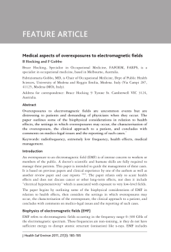 Medical aspects of overexposures to electromagnetic