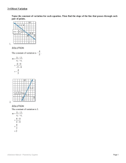 Name the constant of variation for each equation. Then find the