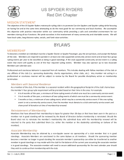 Red Dirt Chapter Bylaws