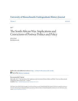 Implications and Convictions of Postwar Politics and Policy