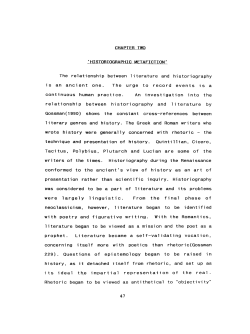 CHAPTER TWO &bull; HISTORIOGRAPHIC METAFICTION` The