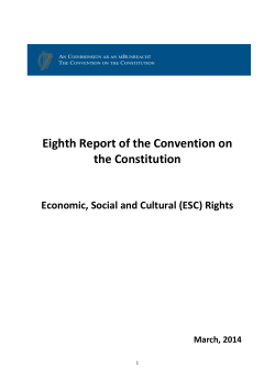 Eighth Report of the Convention on the Constitution