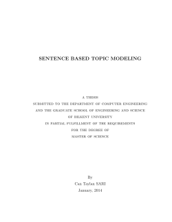 sentence based topic modeling