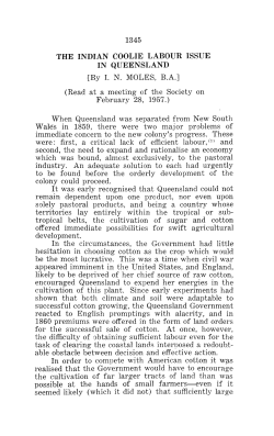 1345 THE INDIAN COOLIE LABOUR ISSUE IN