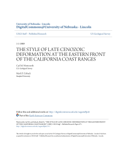 the style of late cenozoic deformation at the eastern front of the