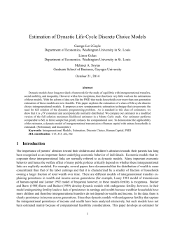 Estimation of Dynastic Life-Cycle Discrete Choice Models