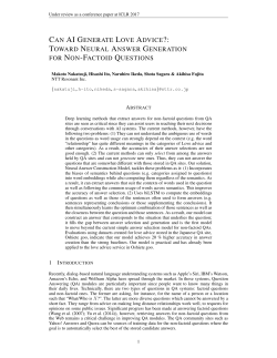 can ai generate love advice?: toward neural