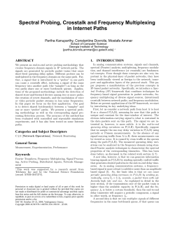 Spectral Probing, Crosstalk and Frequency Multiplexing in