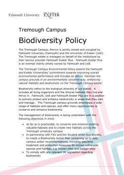 Biodiversity Policy - Falmouth Exeter Plus