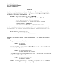 Adverbs - San Jose State University