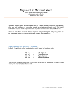 Alignment in Microsoft Word - South Puget Sound Community College
