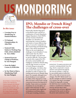 IPO, Mondio or French Ring? e challenges of cross