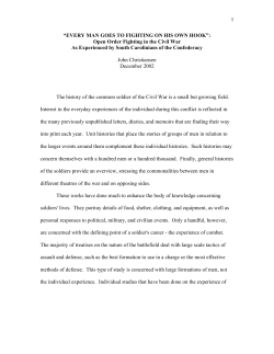The history of the common soldier of the Civil War is a small but