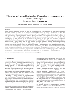 Migration and animal husbandry: Competing or complementary