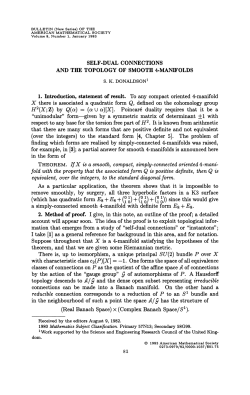 Self-dual Connections and the Topology of Smooth