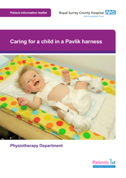 Caring for a child in a Pavlik harness