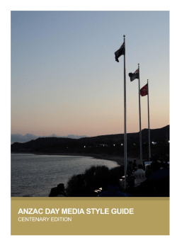 Anzac Day Media Style Guide - Centenary Edition