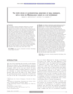 The steppe species of gastrointestinal nematodes of small ruminants