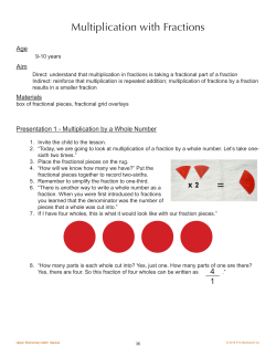 Multiplication with Fractions