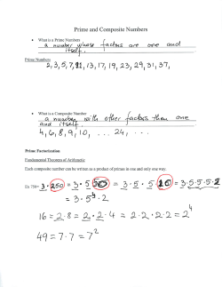 Prime and Composite Numbers