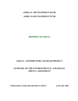 Ghana - Awoshie-Pokuase Road Project - ESIA Summary
