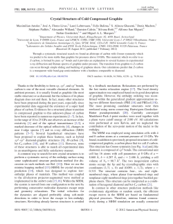 Crystal Structure of Cold Compressed Graphite